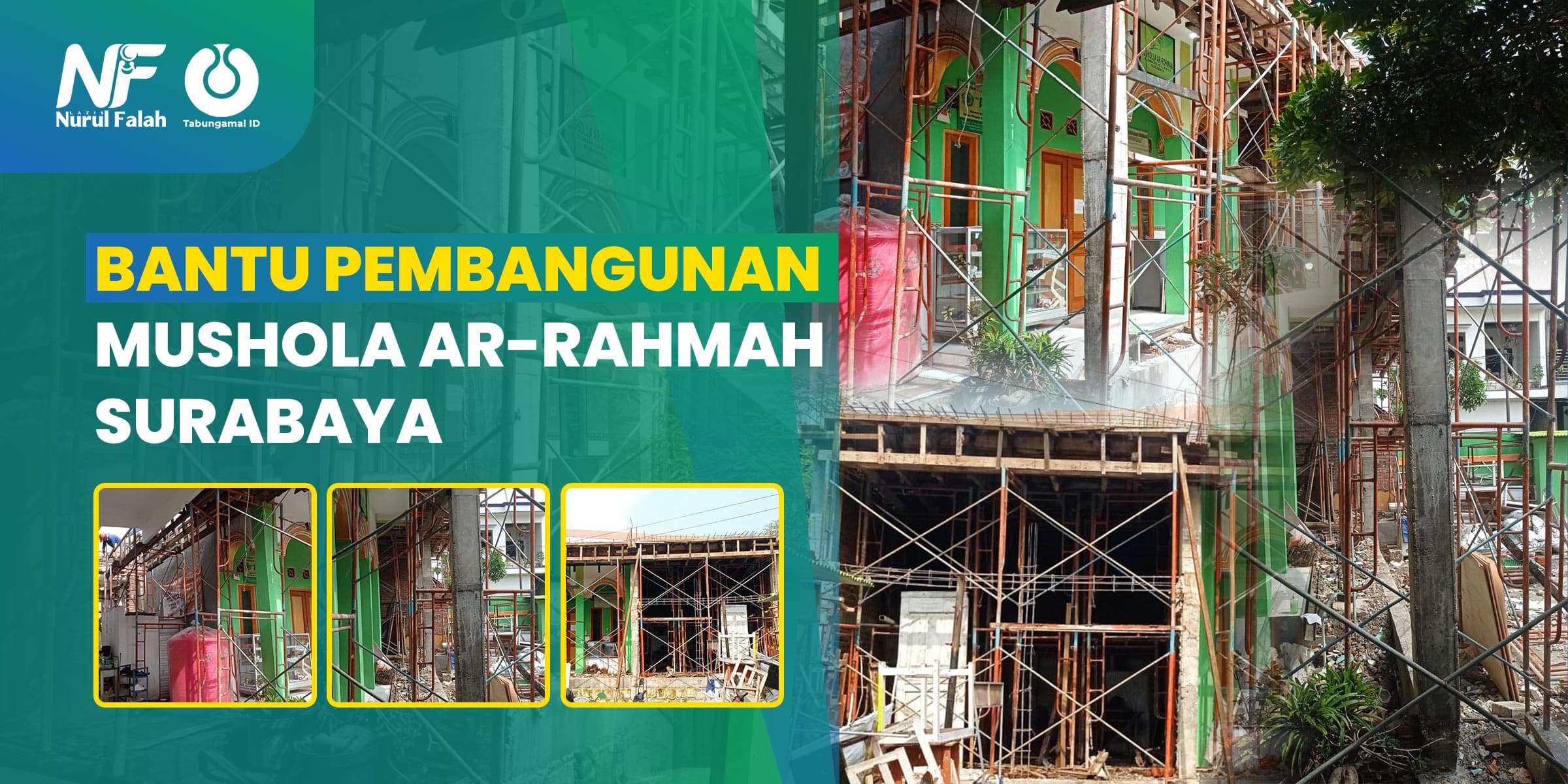 Bantu Pembangunan Mushola Ar-Rahmah Surabaya